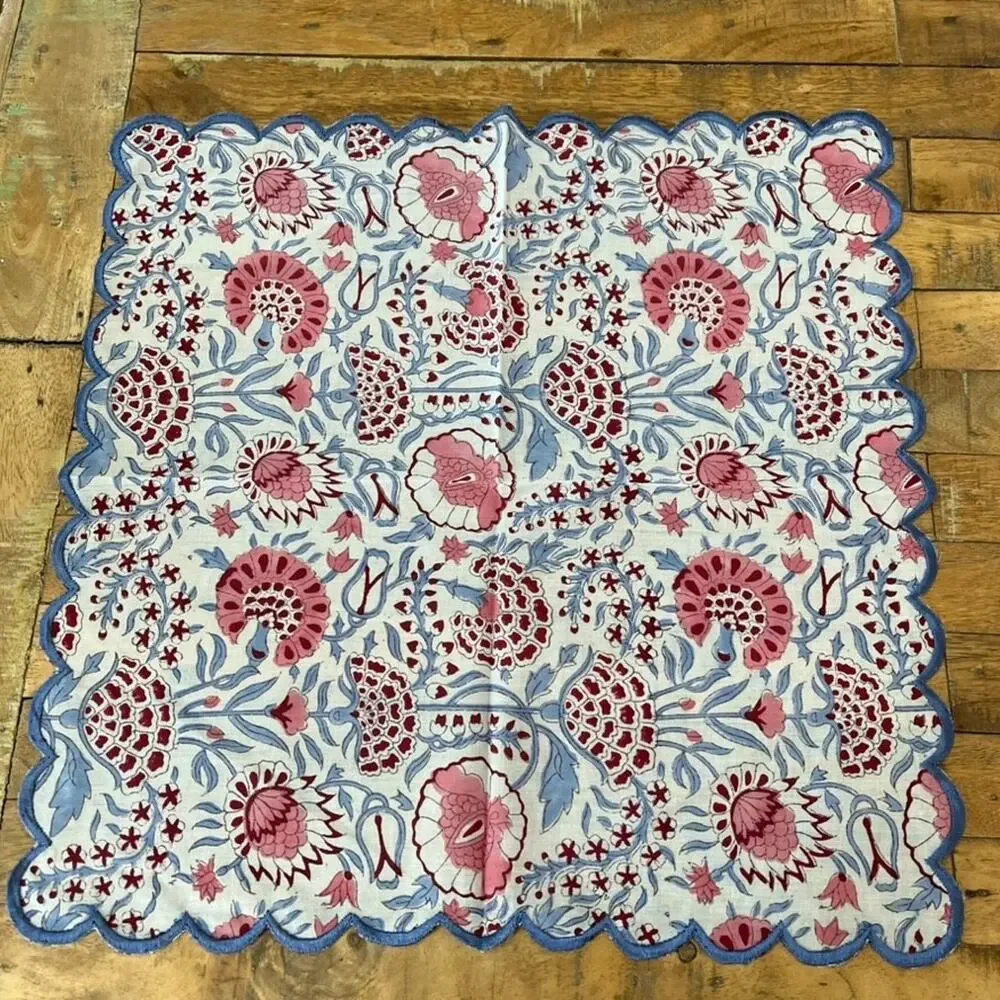 Hydrangea Print Cotton Napkins Set of 4 17